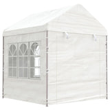 Vidaxl -Laube mit Dach 2,28x2,23x2,69 m Polyethylenweiß - afbeelding 1