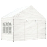 Vidaxl -Laube mit Dach 4.08x2,23x3,22 m Polyethylenweiß - afbeelding 1