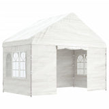 Vidaxl -Laube mit Dach 4.08x2,23x3,22 m Polyethylenweiß - afbeelding 2