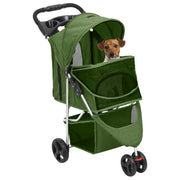 Vidaxl Hundauto faltbar 80x46x98 cm Oxford Stoff grün - afbeelding 2
