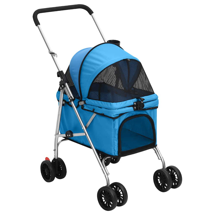 Vidaxl Hundauto faltbar 76x50x100 cm Oxford Stoff blau