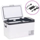 Vidaxl Cool Box mit Griff und Adapter 18 l pp pp pp schwarz und weiß
