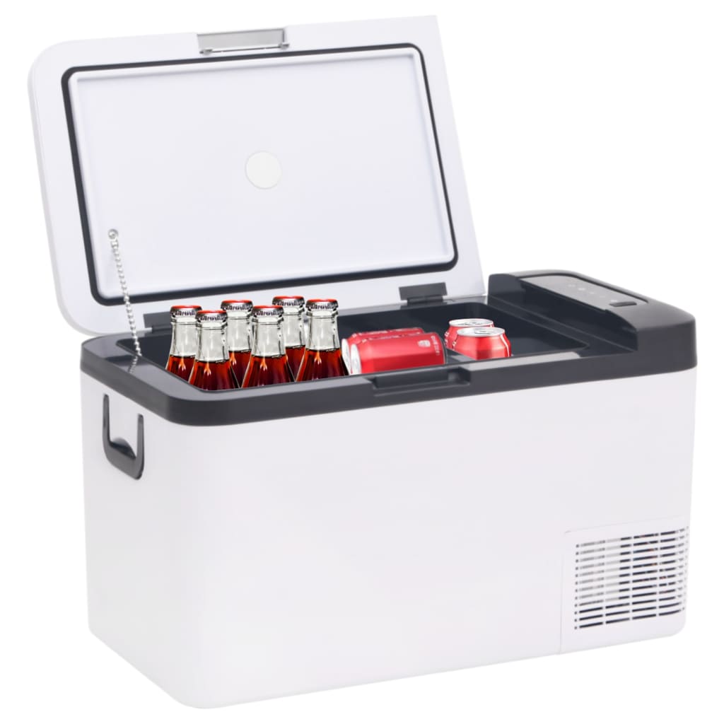 Vidaxl Cool Box mit Griff und Adapter 18 l pp pp pp schwarz und weiß