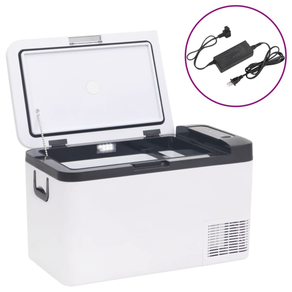 Vidaxl Cool Box mit Griff und Adapter 25 l pp pp pp schwarz und weiß