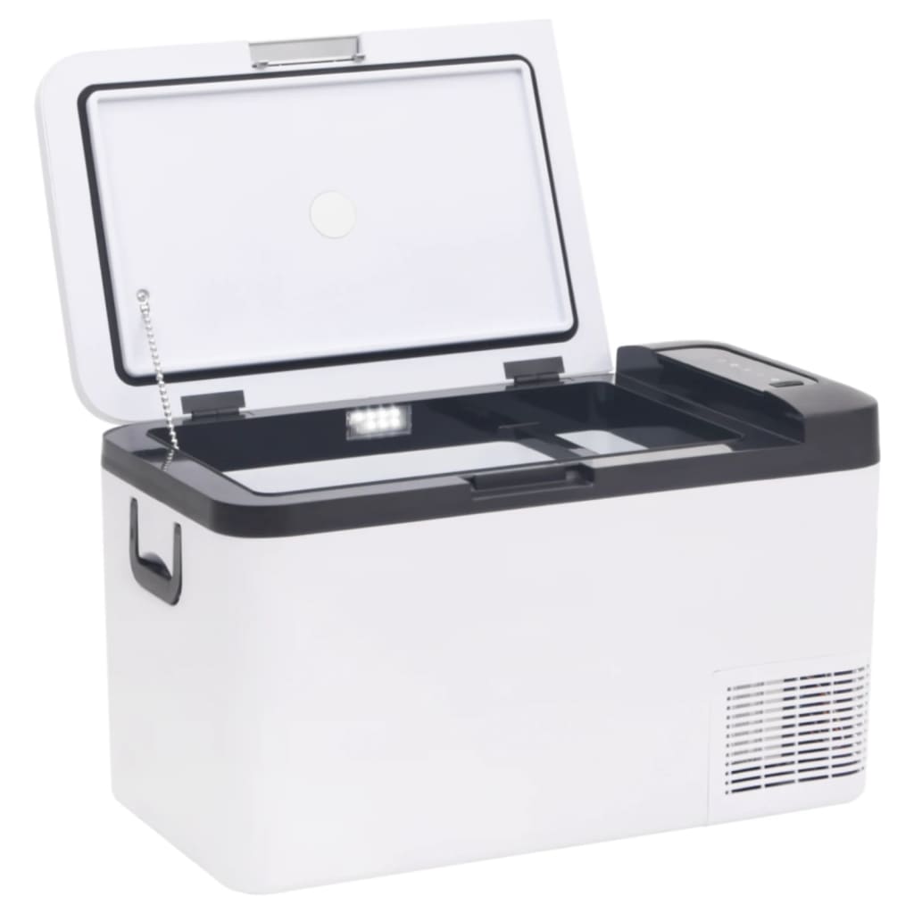 Vidaxl Cool Box mit Griff und Adapter 25 l pp pp pp schwarz und weiß