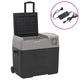 Vidaxl Cool Box mit Rädern und Adapter 30 l Polypropen schwarz und grau