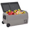 Vidaxl Cool Box mit Rädern und Adapter 50 l PP und PE schwarz und grau