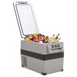 Vidaxl Cool Box mit Griff und Adapter 55 l PP PE schwarz und grau - afbeelding 2