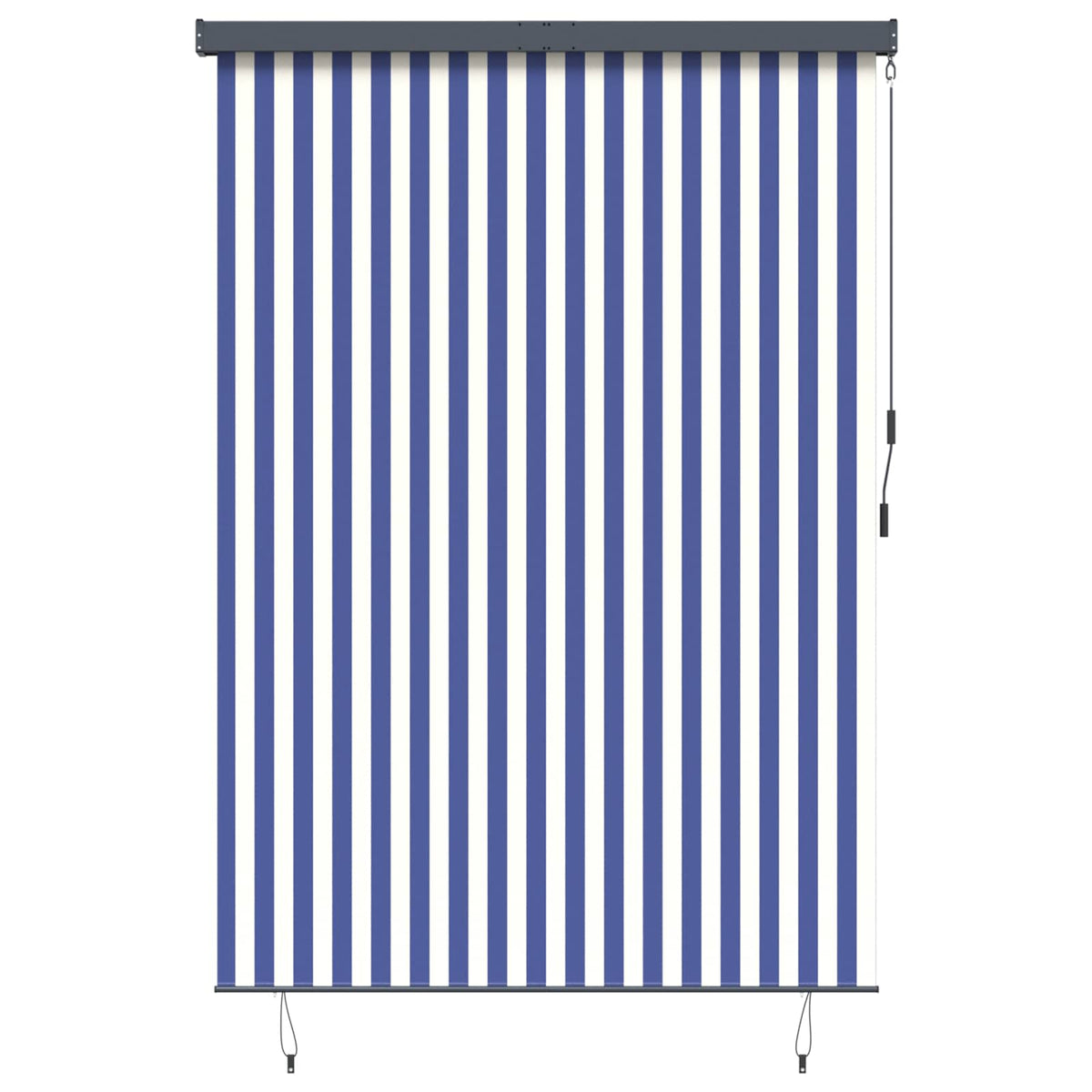 Vidaxxl Rollo Blau und Weiß 180 x 250 cm Stoff und Aluminium