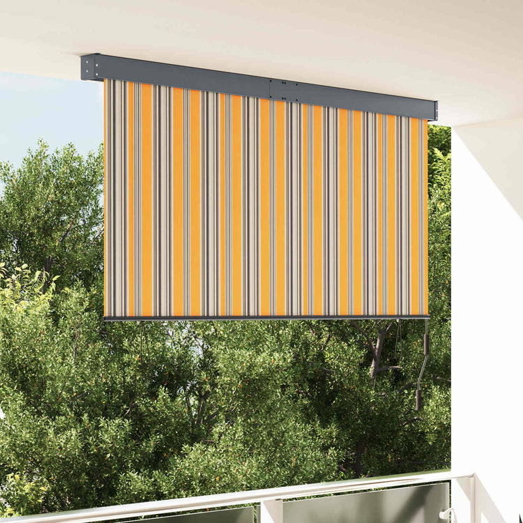Vidaxxl Rollo Gelb und Blau 180 x 250 cm Stoff und Aluminium