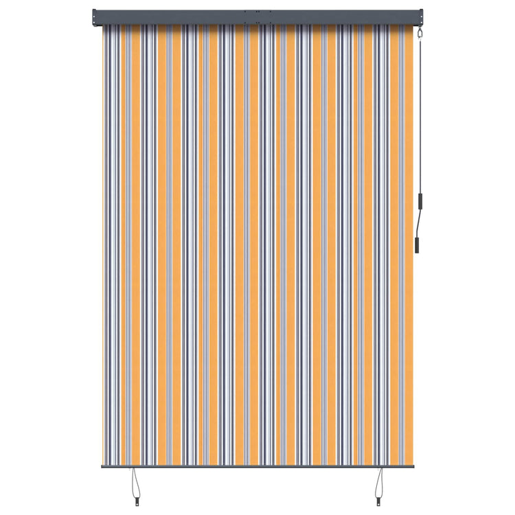 Vidaxxl Rollo Gelb und Blau 180 x 250 cm Stoff und Aluminium