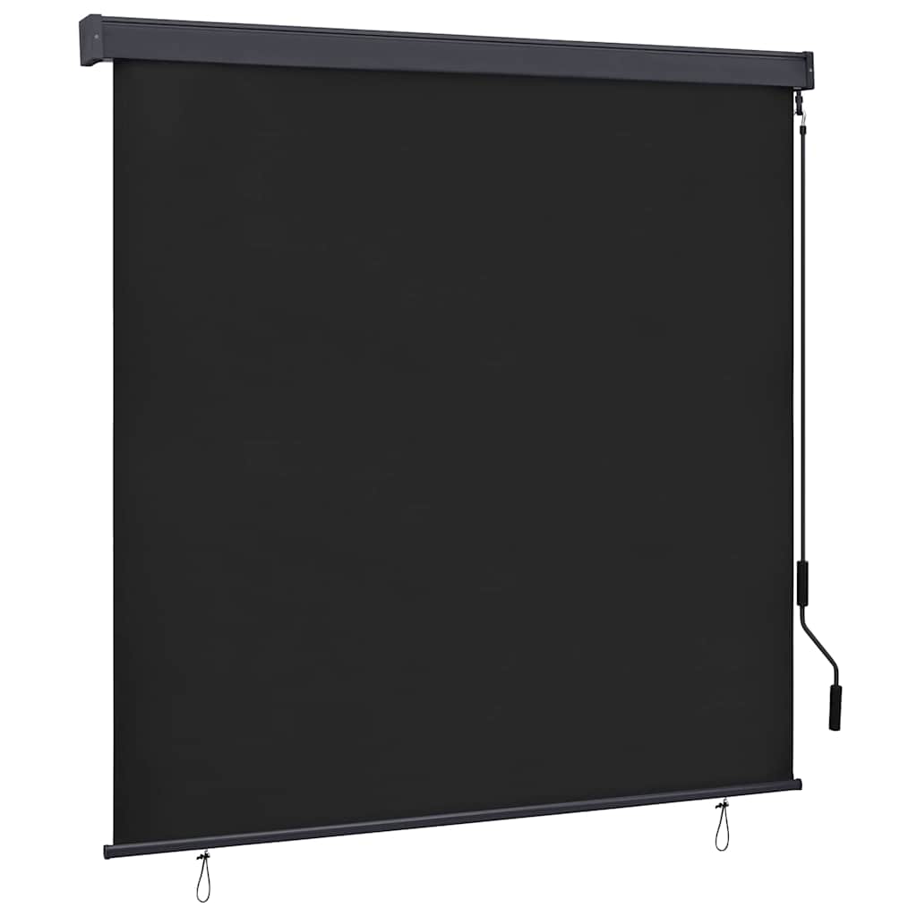 Vidaxl Rollo gestreift Anthrazit 180 x 250 cm Stoff und Aluminium