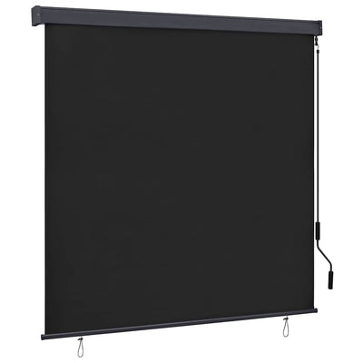 Vidaxl Rollo gestreift Anthrazit 180 x 250 cm Stoff und Aluminium