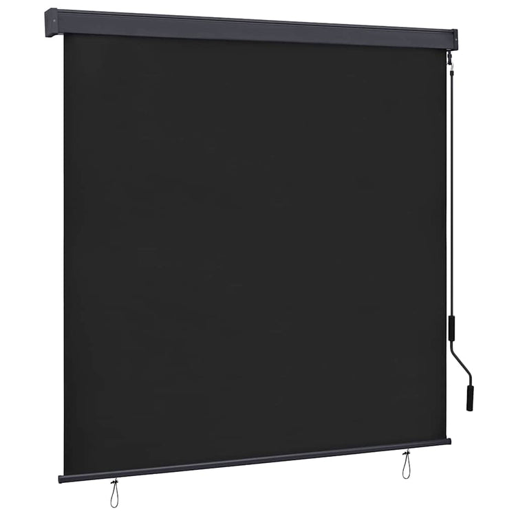 Vidaxl Rollo gestreift Anthrazit 180 x 250 cm Stoff und Aluminium