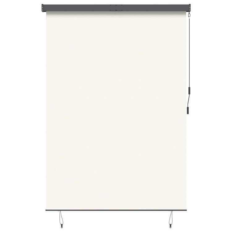 Vidaxxl Rollo mit Vorhängen Creme 180 x 250 cm Stoff und Aluminium