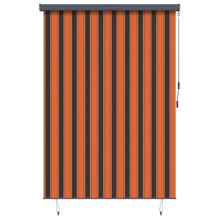 Vidaxxl Rollo Orange und Braun 180 x 250 cm Stoff und Aluminium