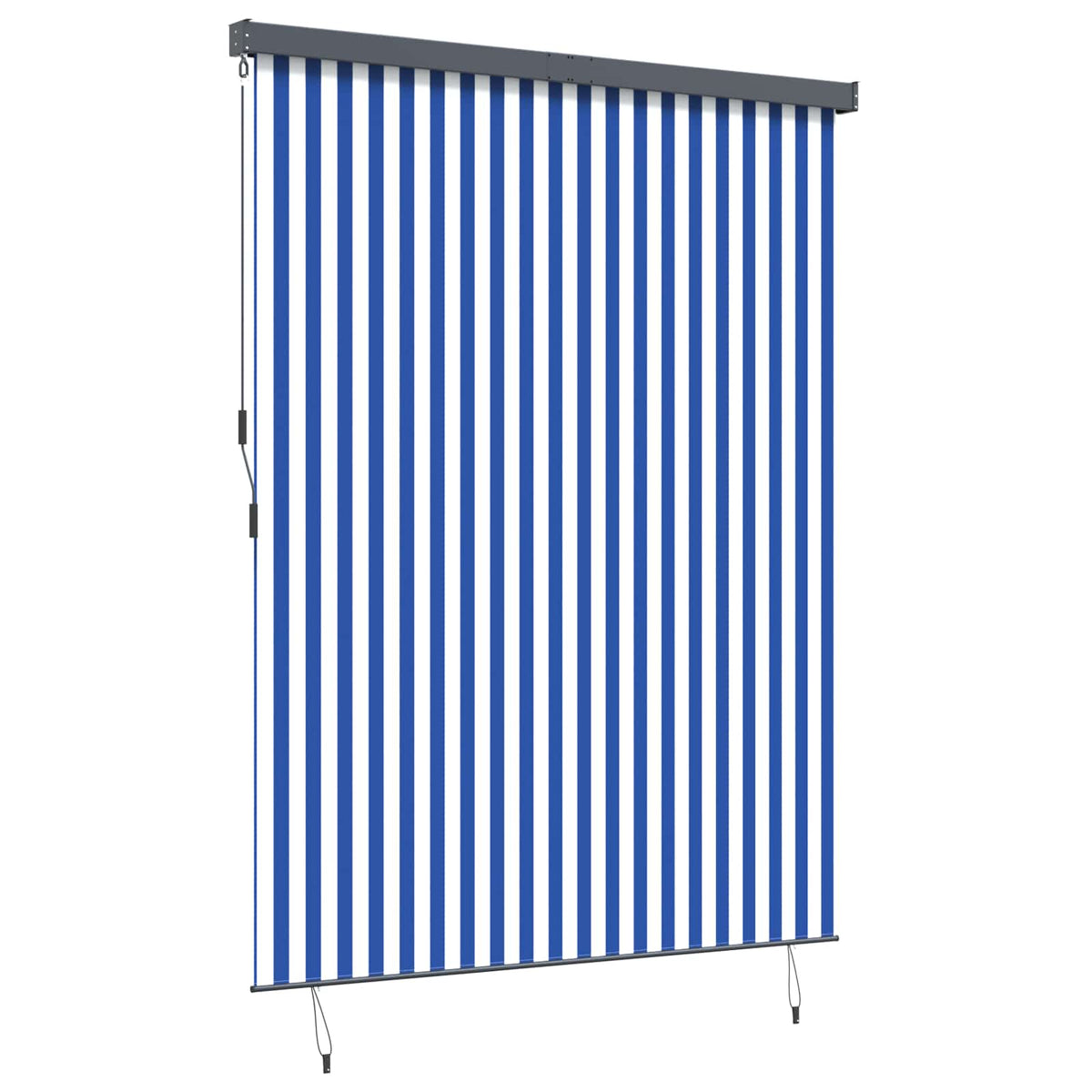 Vidaxxl Rollo Blau und Weiß 200 x 250 cm Stoff und Aluminium