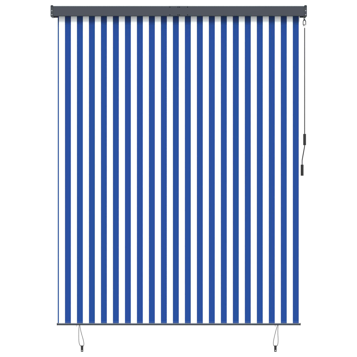 Vidaxxl Rollo Blau und Weiß 200 x 250 cm Stoff und Aluminium