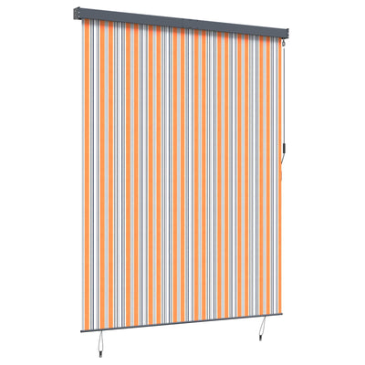 Vidaxxl Rollo Gelb und Blau 200 x 250 cm Stoff und Aluminium