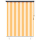 Vidaxxl Rollo Weiß und Orange 200 x 250 cm Stoff und Aluminium