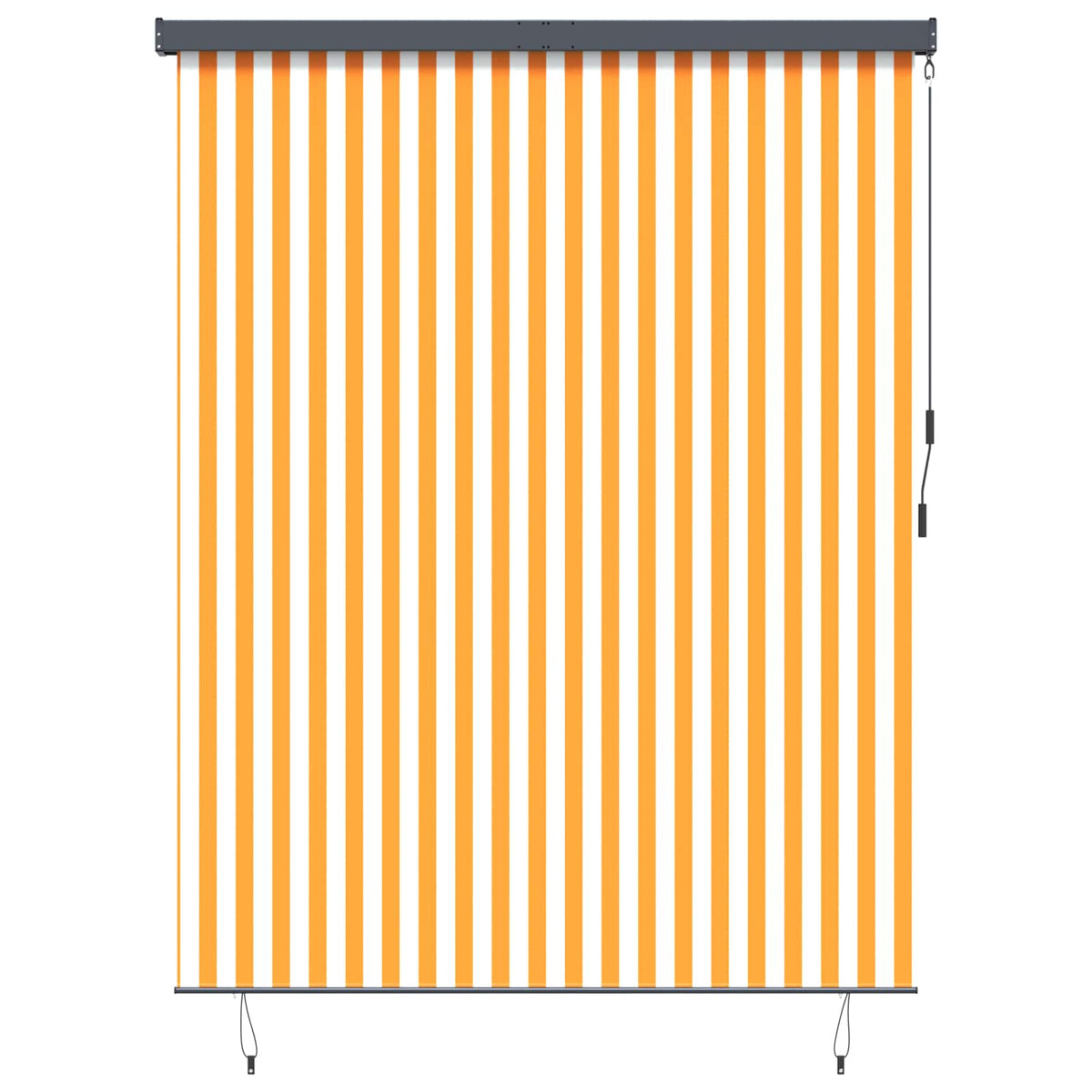 Vidaxxl Rollo Weiß und Orange 200 x 250 cm Stoff und Aluminium