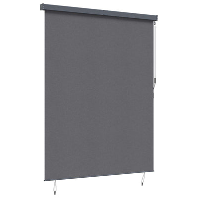 Vidaxl Rollo gestreift Anthrazit 200 x 250 cm Stoff und Aluminium