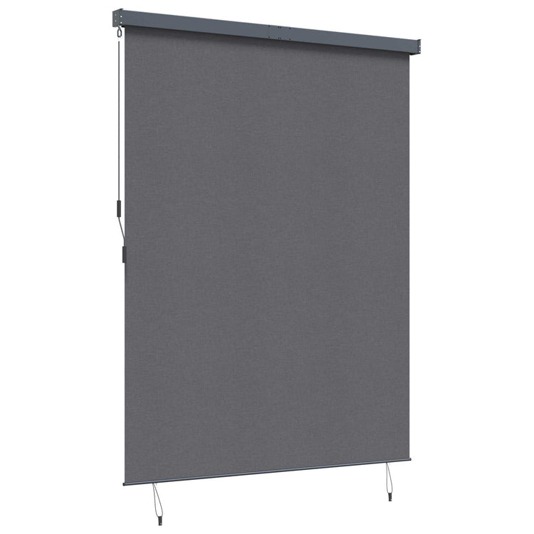 Vidaxl Rollo gestreift Anthrazit 200 x 250 cm Stoff und Aluminium