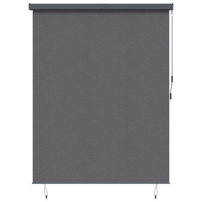 Vidaxl Rollo gestreift Anthrazit 200 x 250 cm Stoff und Aluminium