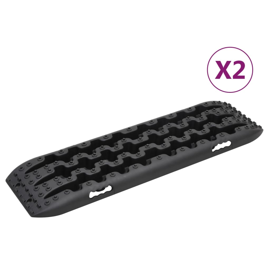 Vidaxl Grippates 2 ST 106x30,5x7 cm Nylonschwarz