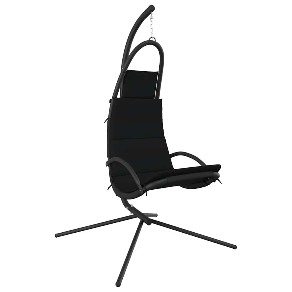 Vidaxl -Schaukelstuhl mit Oxford Stoff und Stahlschwarzkissen