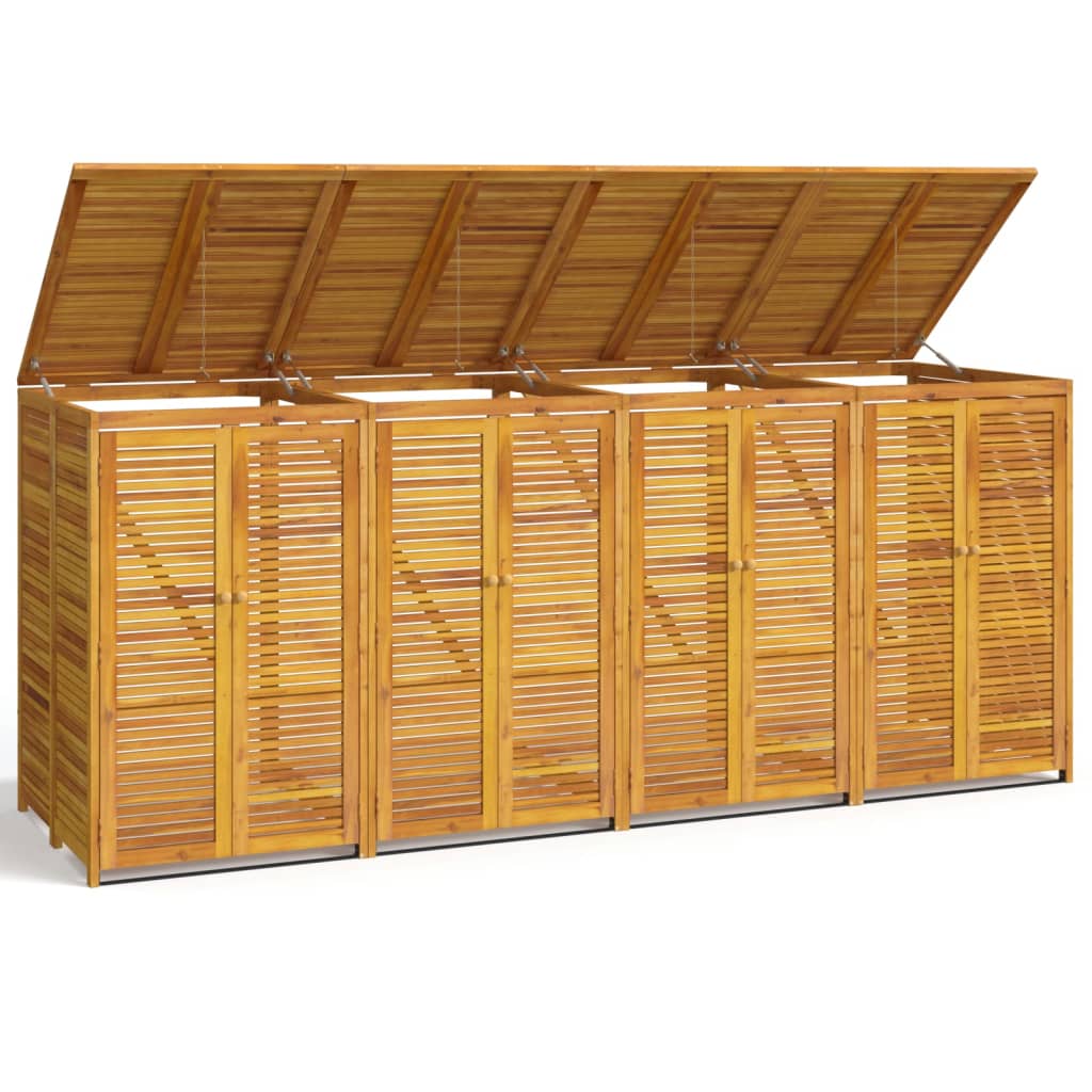 VIDAXL Müllbehälterlager vier -zeit 280x89x117 cm Festes Akazieholz