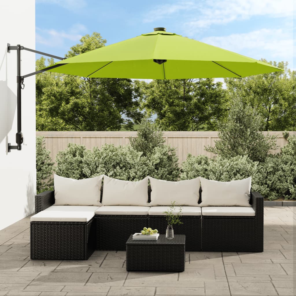 Vidaxl Wand Parasol 290 cm Apfelgrün