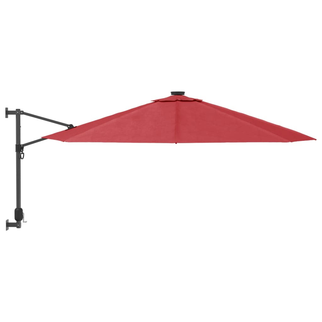 Vidaxl Wandparasol 290 cm leuchtend rot