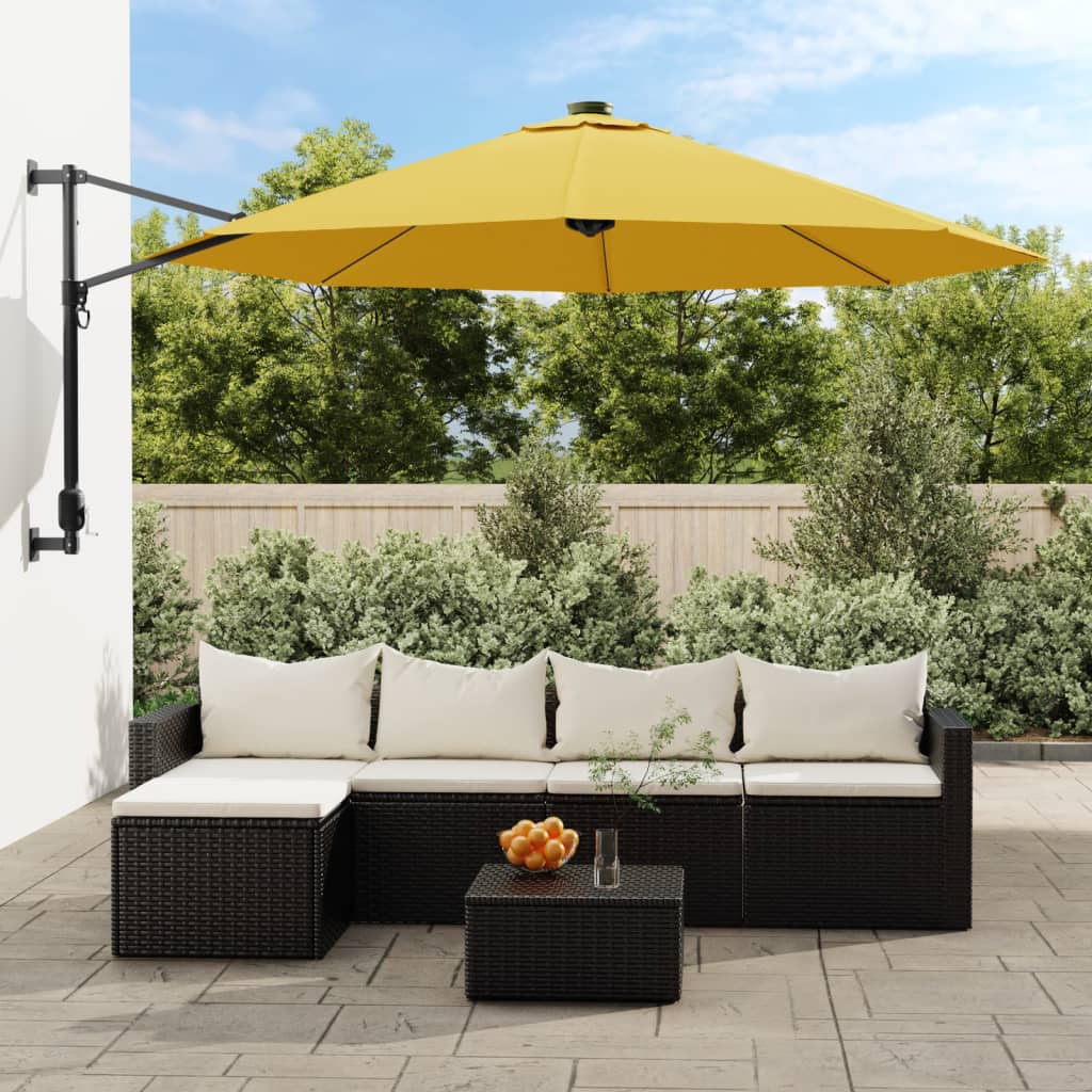 Vidaxl Wandparasol 290 cm Gelb