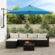 Vidaxl -Wandparasol mit LEDs 290 cm Seeblau