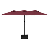 Vidaxl Parasol Doppeldach 449x245 cm Bordeaux rot - afbeelding 3