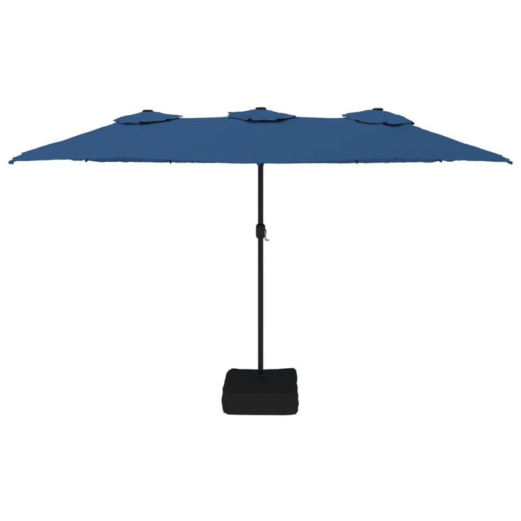 Vidaxl Parasol Doppeldach 449x245 cm Azure Blau