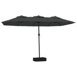 Vidaxl Parasol -Doppeldach mit LED 449x245 cm Anthrazit -Colored - afbeelding 2