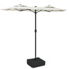Vidaxl Parasol Doppeldach 316x240 cm Sandweiß