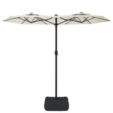 Vidaxl Parasol Doppeldach 316x240 cm Sandweiß - afbeelding 3