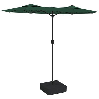 Vidaxl Parasol Doppeldach 316x240 cm Grün