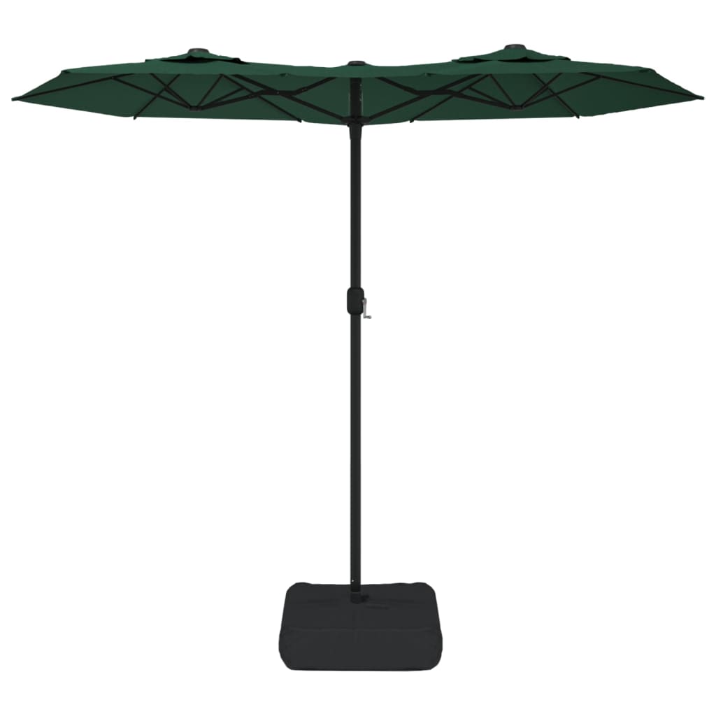 Vidaxl Parasol Doppeldach 316x240 cm Grün
