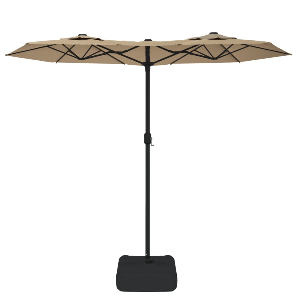 Vidaxl Parasol Doppeldach 316x240 cm Taupe