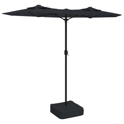 Vidaxl Parasol Doppeldach 316x240 cm Schwarz