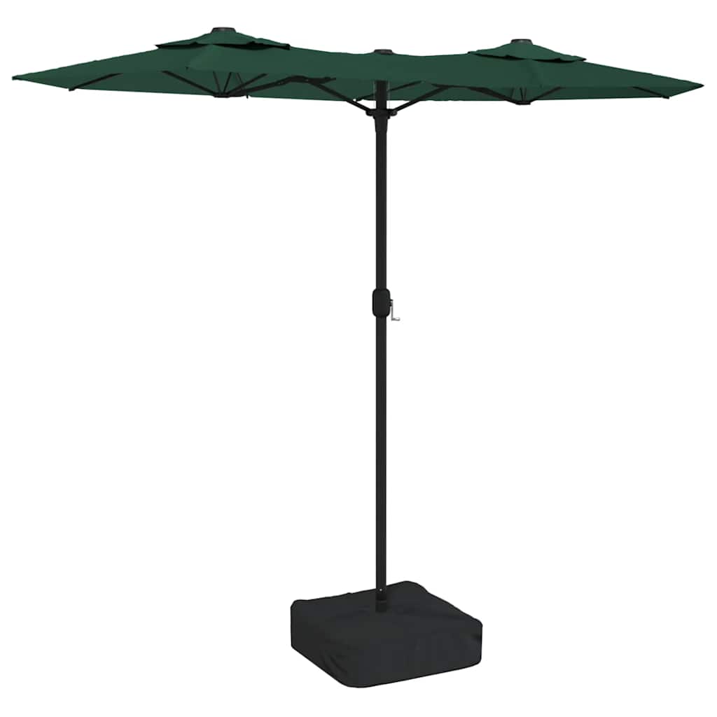 Vidaxl Parasol Double mit LEDs 316x240 cm Grün