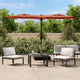 Vidaxl Parasol -Doppeldach mit LEDs 316x240 cm Terrakotta -Colored