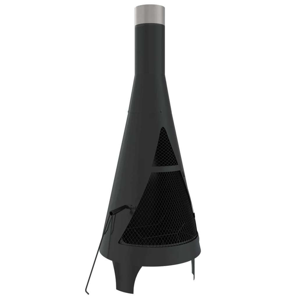 VIDAXL Gartenofen mit Poker 45x45x122 cm Stahl