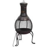 Vidaxl Gartenofen mit Poker 39x39x90 cm Stahl - afbeelding 2