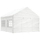 Vidaxl -Laube mit Dach 4.46x4.08x3,22 m Polyethylenweiß - afbeelding 1