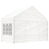 Vidaxl -Laube mit Dach 4.46x4.08x3,22 m Polyethylenweiß - afbeelding 3